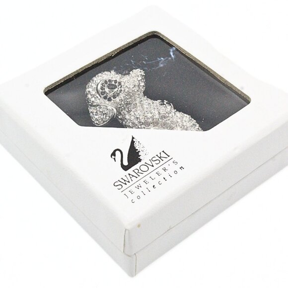 Opulent Sparkly Swarovski Signed Dalmatian Puppy Brooch - Picture 5 of 12